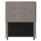 Cabeceira Cama Box Solteiro 90cm D10 Ônix Suede Bege - Mpozen