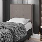 Cabeceira Cama Box Solteiro 90cm D10 Ônix Suede Bege - Mpozen