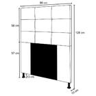 Cabeceira Cama Box Solteiro 90cm D10 Safira Corano Branco