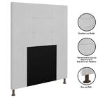 Cabeceira Cama Box Solteiro 90cm D10 Safira Corano Branco