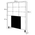 Cabeceira Cama Box Solteiro 90cm D10 Safira Corano Preto
