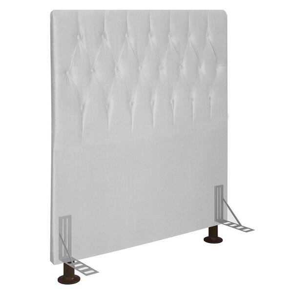 Cabeceira Cama Box Solteiro 90cm D10 Topázio Corano Branco -