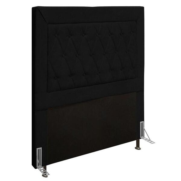 Cabeceira Cama Box Solteiro 90cm D10 Turmalina Corano Preto -