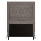 Cabeceira Cama Box Solteiro 90cm D10 Turmalina Suede Bege - M