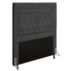 Cabeceira Cama Box Solteiro 90cm D10 Turmalina Suede Cinza -