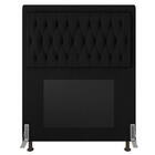 Cabeceira Cama Box Solteiro 90cm D10 Turqueza Corano Preto -