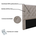 Cabeceira Cama Box Solteiro 90cm Dora Linho Rústico - Loja Sh