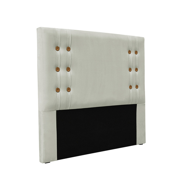 Cabeceira Cama Box Solteiro 90cm E Recamier Gênova Veludo S04
