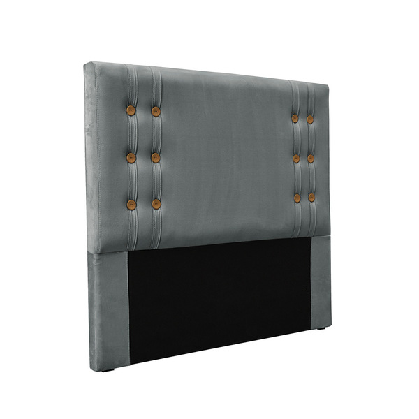Cabeceira Cama Box Solteiro 90cm E Recamier Gênova Veludo S04