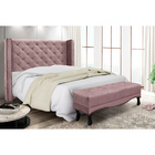 Cabeceira Cama Box Solteiro 90cm E Recamier Vicenza Veludo Li
