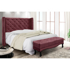Cabeceira Cama Box Solteiro 90cm E Recamier Vicenza Veludo S0