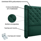 Cabeceira Cama Box Solteiro 90cm E Recamier Vicenza Veludo S0