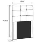 Cabeceira Cama Box Solteiro 90cm Helena Tecido Suede Marrom Í