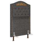 Cabeceira Cama Box Solteiro 90cm Linho Grafite
