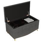 Cabeceira Cama Box Solteiro 90cm Linho Grafite