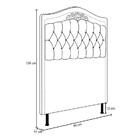 Cabeceira Cama Box Solteiro 90cm Marcheli Corano Areia