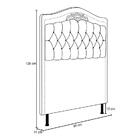 Cabeceira Cama Box Solteiro 90cm Marcheli Suede Azul