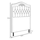 Cabeceira Cama Box Solteiro 90cm Marcheli Suede Chocolate