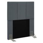 Cabeceira Cama Box Solteiro 90cm Pérola D10 Suede Cinza