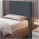 Cabeceira Cama Box Solteiro 90cm Pérola D10 Suede Cinza