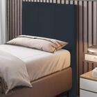 Cabeceira Cama Box Solteiro 90cm Pérola D10 Suede Preto