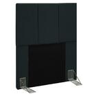 Cabeceira Cama Box Solteiro 90cm Pérola D10 Suede Preto