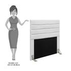 Cabeceira Cama Box Solteiro 90cm Rubi D10 Corano Branco
