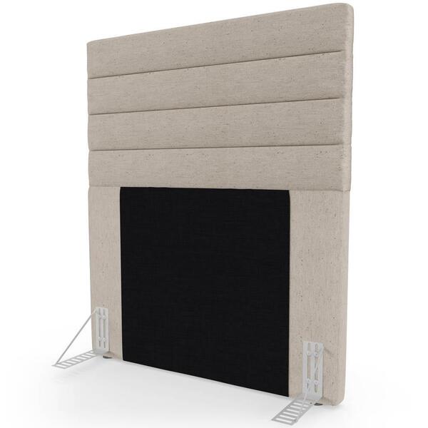 Cabeceira Cama Box Solteiro 90cm Rubi W01 Linho Bege - Mpozen