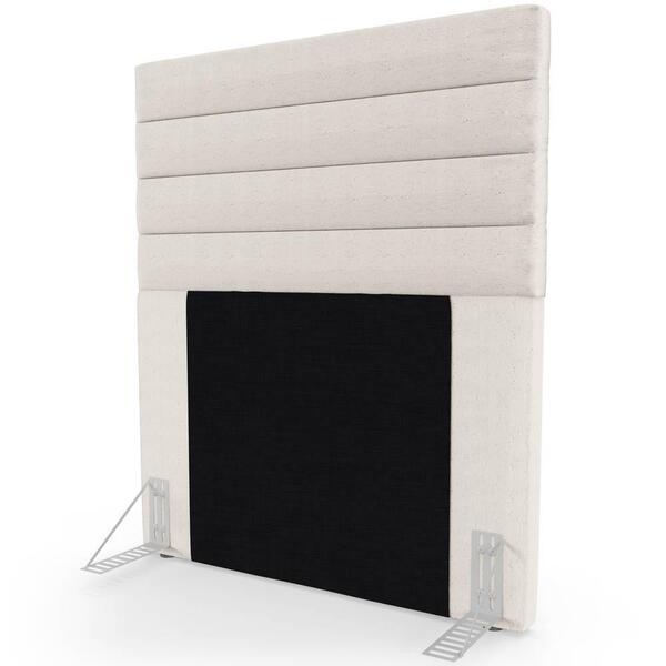 Cabeceira Cama Box Solteiro 90cm Rubi W01 Linho Cru - Mpozena