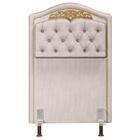 Cabeceira Cama Box Solteiro 90cm Suede Bege
