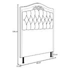 Cabeceira Cama Box Solteiro 90cm Suede Chumbo