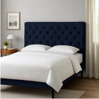 Cabeceira Cama Box Solteiro 90cm Valentina Estofada - Azul Es