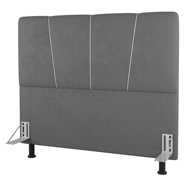 Cabeceira Cama Box Solteiro Amber 90cm Estofada Sintético Cin