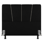 Cabeceira Cama Box Solteiro Amber 90cm Estofada Suede Preto -