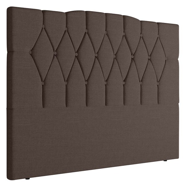 Cabeceira Cama Box Solteiro Andressa 90cm Linho Marrom - Desk