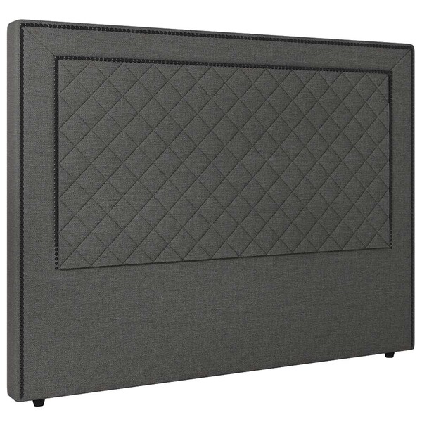 Cabeceira Cama Box Solteiro Ariza 90cm Linho Cinza - Desk Des