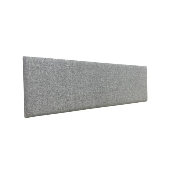Cabeceira Cama Box Solteiro Bloco Único Alce Couch Linho Cinz
