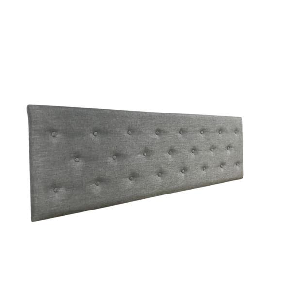 Cabeceira Cama Box Solteiro Botonê Alce Couch Linho Cinza 90cm
