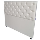 Cabeceira Cama Box Solteiro Capitonê Branco 90x120 Rbl