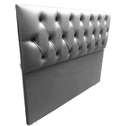 Cabeceira Cama Box Solteiro Capitone Luna Cinza 90 X 120 Rbl