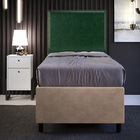 Cabeceira Cama Box Solteiro Com Tachas 100 Cm Vicenza L02 Fac