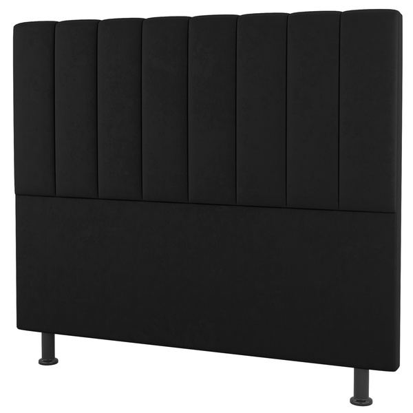 Cabeceira Cama Box Solteiro Cora 90cm Sintético Preto - Desk