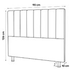 Cabeceira Cama Box Solteiro Cora 90cm Suede Bege - Desk Design