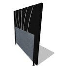 Cabeceira Cama Box Solteiro Dallas 90cm Suede Preto - Desk De