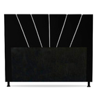 Cabeceira Cama Box Solteiro Dallas 90cm Suede Preto - Desk De