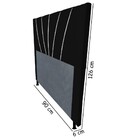 Cabeceira Cama Box Solteiro Dallas 90cm Suede Preto - Desk De