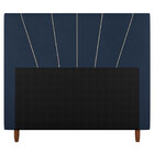 Cabeceira Cama Box Solteiro Dallas 90cm Veludo Azul - Desk De