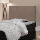 Cabeceira Cama Box Solteiro Donna 90cm Suede Marrom - Desk De