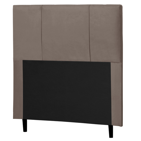 Cabeceira Cama Box Solteiro Donna 90cm Suede Marrom - Desk De