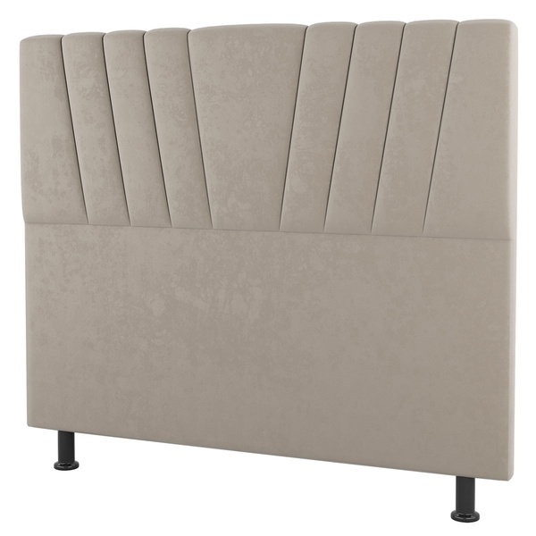 Cabeceira Cama Box Solteiro Dublin 90cm Linho Bege - Desk Des